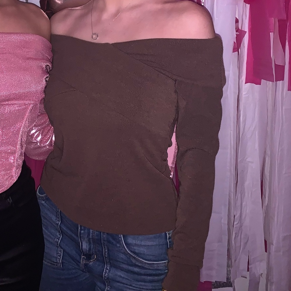 Off the shoulder sweater